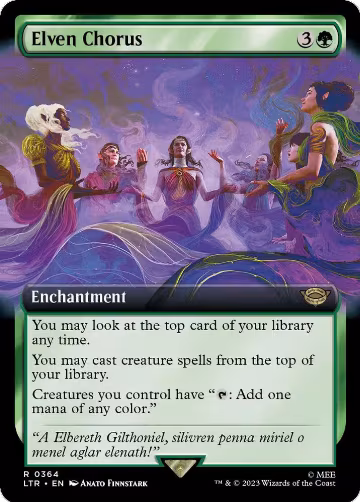 Elven Chorus (Extended Art) (364), Universes Beyond: The Lord of the Rings: Tales of Middle-earth — Magic card price