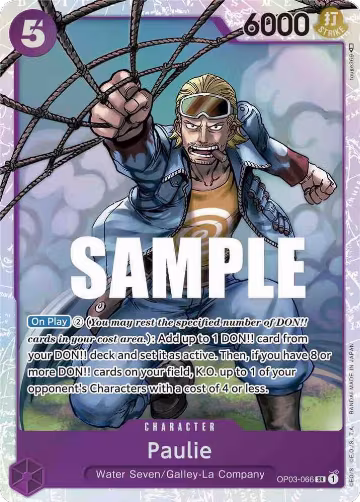 Paulie (OP03-066), Pillars of Strength — One Piece card price