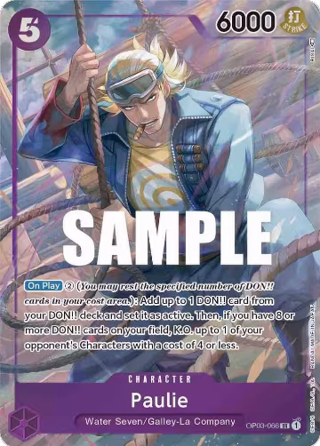 Paulie (Alternate Art) (OP03-066), Pillars of Strength — One Piece card price