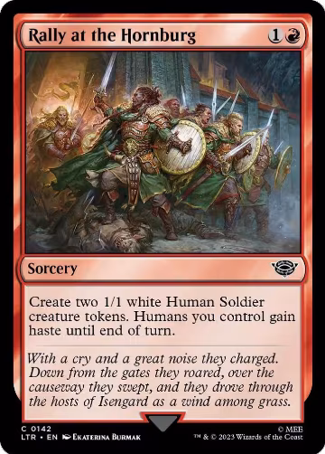 Rally at the Hornburg (142), Universes Beyond: The Lord of the Rings: Tales of Middle-earth — Magic card price