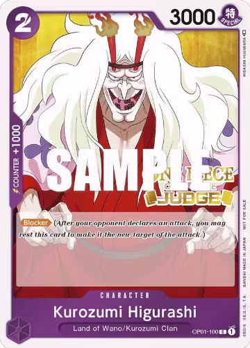 Kurozumi Higurashi (Judge) (OP01-100), One Piece Promotion Cards — One Piece card price