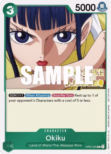 Okiku (Judge) (OP01-035), One Piece Promotion Cards — One Piece card price