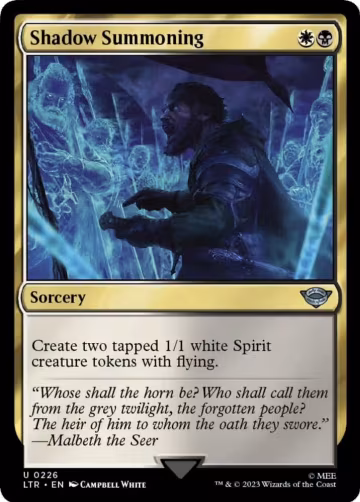 Shadow Summoning (226), Universes Beyond: The Lord of the Rings: Tales of Middle-earth — Magic card price