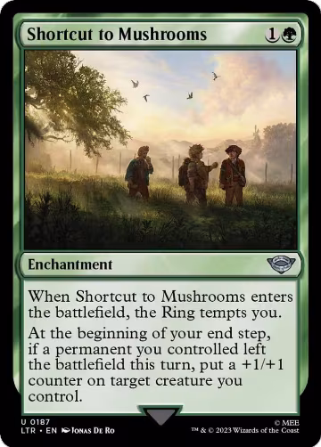 Shortcut to Mushrooms (187), Universes Beyond: The Lord of the Rings: Tales of Middle-earth — Magic card price