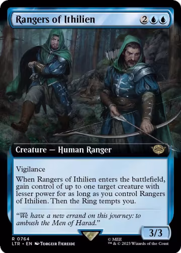 Rangers of Ithilien (Extended Art) (Surge Foil) (764), Universes Beyond: The Lord of the Rings: Tales of Middle-earth — Magic card price