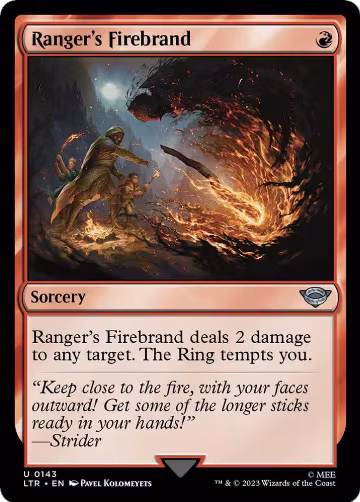 Ranger's Firebrand (143), Universes Beyond: The Lord of the Rings: Tales of Middle-earth — Magic card price
