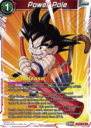 Power Pole (BT21-032), Wild Resurgence Pre-Release Cards — DB Super card price