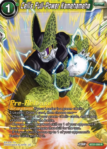 Cell's Full-Power Kamehameha (BT21-098), Wild Resurgence Pre-Release Cards — DB Super card price