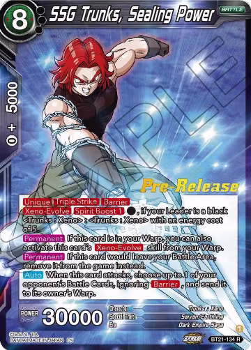 SSG Trunks, Sealing Power (BT21-134) — card price