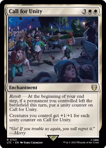 Call for Unity (163), Commander: The Lord of the Rings: Tales of Middle-earth — Magic card price