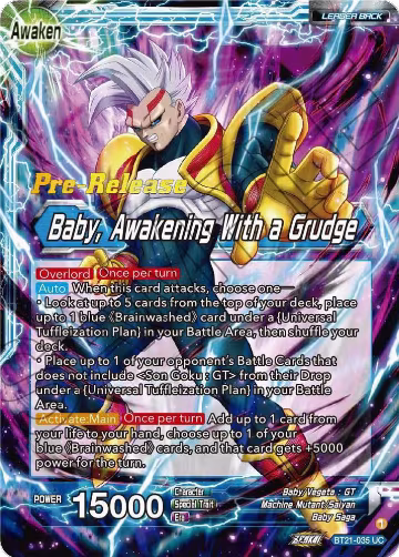 Baby // Baby, Awakening With a Grudge (BT21-035), Wild Resurgence Pre-Release Cards — DB Super card price