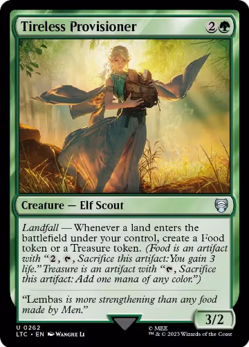 Tireless Provisioner (262), Commander: The Lord of the Rings: Tales of Middle-earth — Magic card price