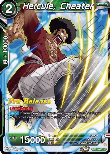 Hercule, Cheater (BT21-085), Wild Resurgence Pre-Release Cards — DB Super card price