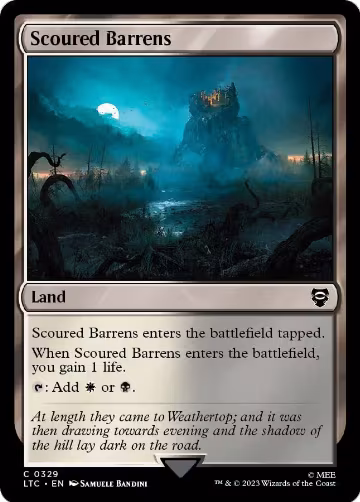Scoured Barrens (329), Commander: The Lord of the Rings: Tales of Middle-earth — Magic card price