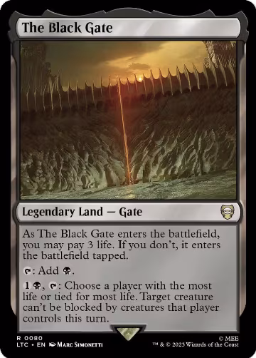 The Black Gate (80), Commander: The Lord of the Rings: Tales of Middle-earth — Magic card price