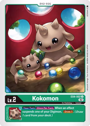 Kokomon (EX4-002 U), Alternative Being Booster — Digimon card price