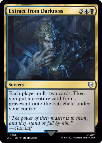 Extract from Darkness (266), Commander: The Lord of the Rings: Tales of Middle-earth — Magic card price