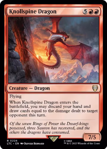 Knollspine Dragon (224), Commander: The Lord of the Rings: Tales of Middle-earth — Magic card price
