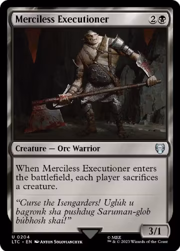 Merciless Executioner (204), Commander: The Lord of the Rings: Tales of Middle-earth — Magic card price