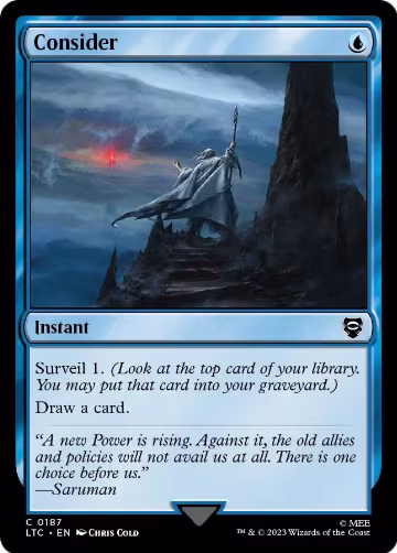 Consider (187), Commander: The Lord of the Rings: Tales of Middle-earth — Magic card price