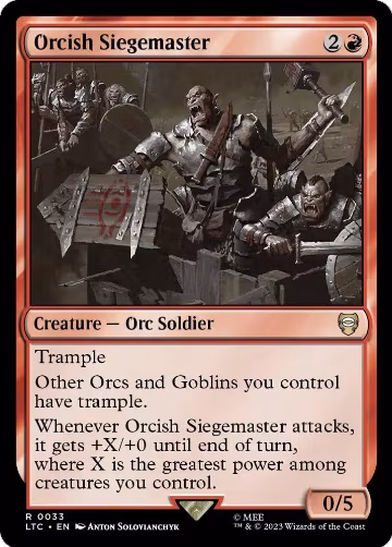 Orcish Siegemaster (33), Commander: The Lord of the Rings: Tales of Middle-earth — Magic card price