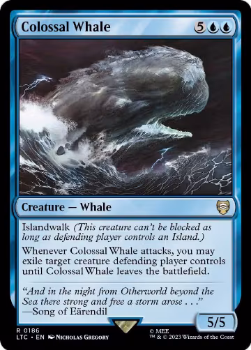 Colossal Whale (186), Commander: The Lord of the Rings: Tales of Middle-earth — Magic card price