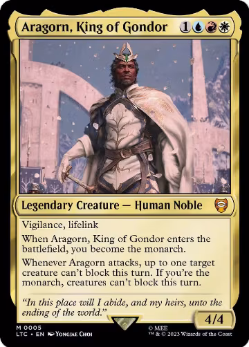 Aragorn, King of Gondor (5), Commander: The Lord of the Rings: Tales of Middle-earth — Magic card price