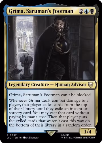Grima, Saruman's Footman (57), Commander: The Lord of the Rings: Tales of Middle-earth — Magic card price