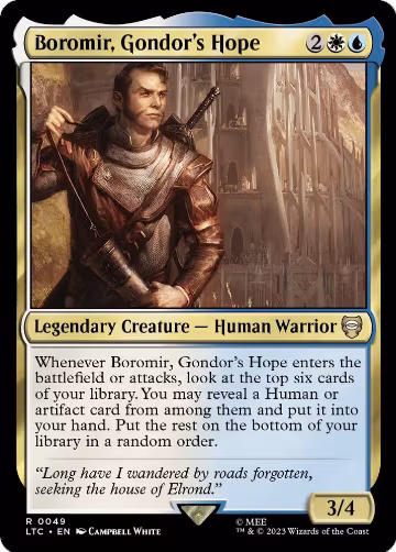 Boromir, Gondor's Hope (49), Commander: The Lord of the Rings: Tales of Middle-earth — Magic card price