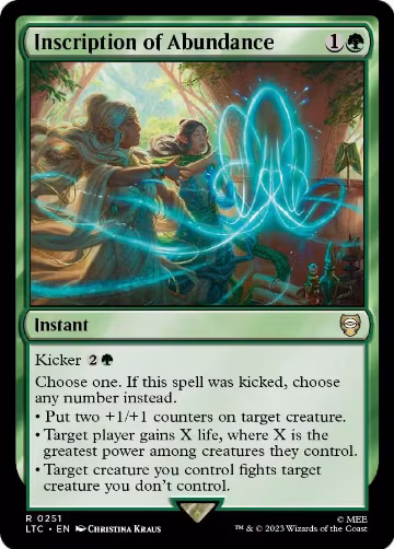 Inscription of Abundance (251), Commander: The Lord of the Rings: Tales of Middle-earth — Magic card price