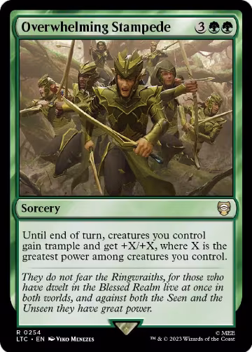 Overwhelming Stampede (254), Commander: The Lord of the Rings: Tales of Middle-earth — Magic card price