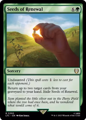 Seeds of Renewal (260), Commander: The Lord of the Rings: Tales of Middle-earth — Magic card price