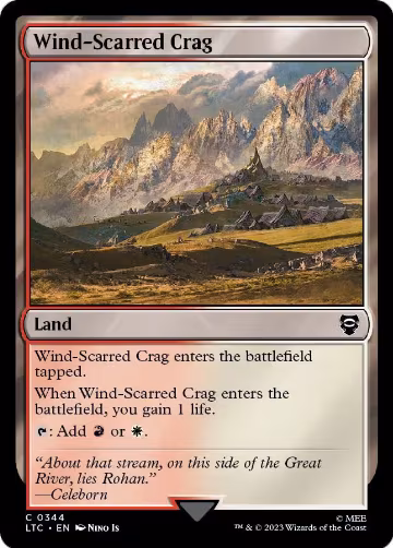 Wind-Scarred Crag (344), Commander: The Lord of the Rings: Tales of Middle-earth — Magic card price