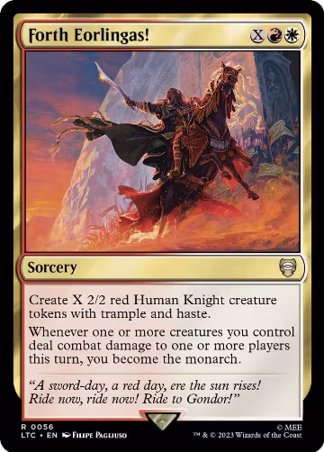 Forth Eorlingas! (56), Commander: The Lord of the Rings: Tales of Middle-earth — Magic card price