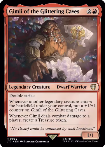 Gimli of the Glittering Caves (32), Commander: The Lord of the Rings: Tales of Middle-earth — Magic card price