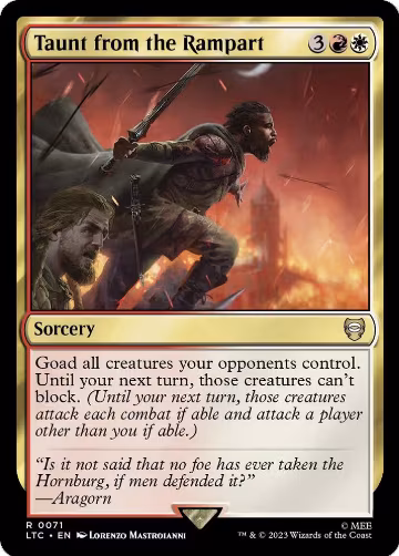 Taunt from the Rampart (71), Commander: The Lord of the Rings: Tales of Middle-earth — Magic card price
