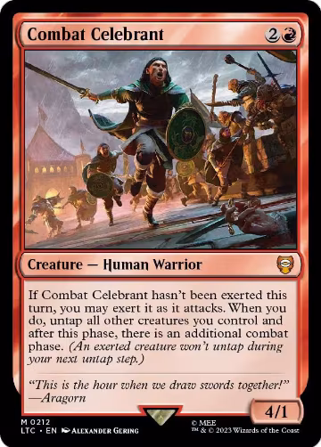 Combat Celebrant (212), Commander: The Lord of the Rings: Tales of Middle-earth — Magic card price