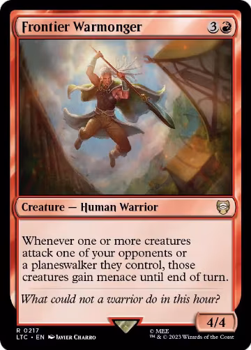 Frontier Warmonger (217), Commander: The Lord of the Rings: Tales of Middle-earth — Magic card price