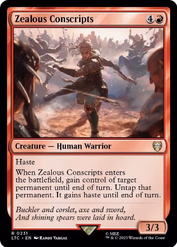 Zealous Conscripts (231), Commander: The Lord of the Rings: Tales of Middle-earth — Magic card price