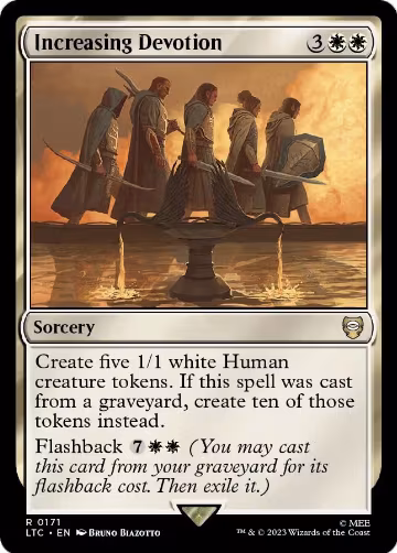 Increasing Devotion (171), Commander: The Lord of the Rings: Tales of Middle-earth — Magic card price