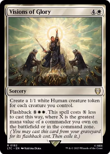 Visions of Glory (182), Commander: The Lord of the Rings: Tales of Middle-earth — Magic card price