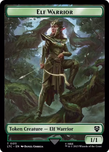 Elf Warrior // Bird (0006) Double-Sided Token (11 // 6), Commander: The Lord of the Rings: Tales of Middle-earth — Magic card price