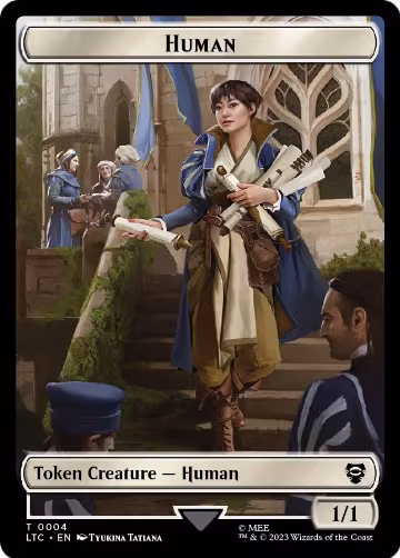 Human // Human Soldier (0001) Double-Sided Token (4 // 1), Commander: The Lord of the Rings: Tales of Middle-earth — Magic card price