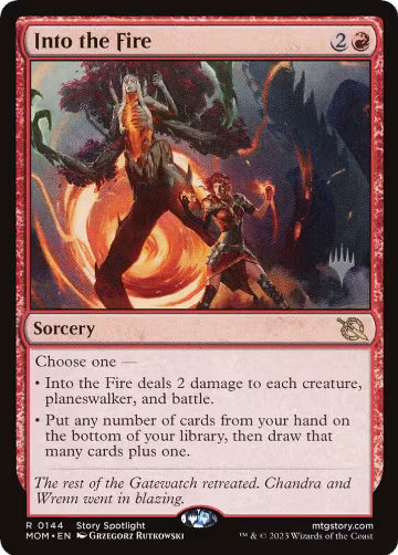Into the Fire (144), Promo Pack: March of the Machine — Magic card price