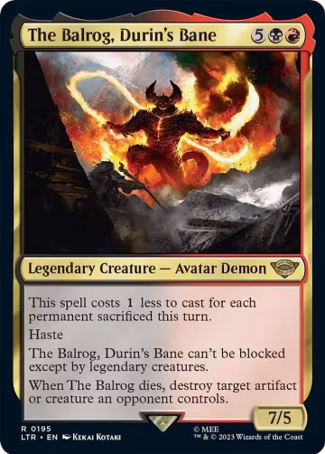 The Balrog, Durin's Bane (195), Universes Beyond: The Lord of the Rings: Tales of Middle-earth — Magic card price