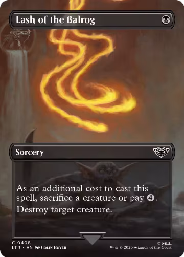 Lash of the Balrog (Borderless) (408), Universes Beyond: The Lord of the Rings: Tales of Middle-earth — Magic card price