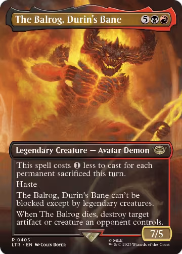 The Balrog, Durin's Bane (Borderless) (405), Universes Beyond: The Lord of the Rings: Tales of Middle-earth — Magic card price