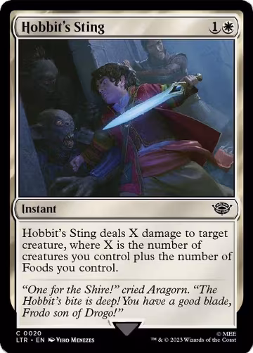 Hobbit's Sting (20), Universes Beyond: The Lord of the Rings: Tales of Middle-earth — Magic card price
