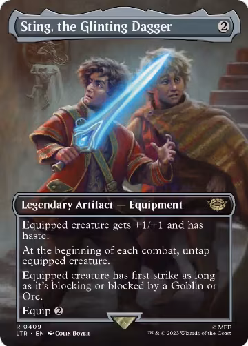 Sting, the Glinting Dagger (Borderless) (409), Universes Beyond: The Lord of the Rings: Tales of Middle-earth — Magic card price