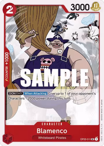 Blamenco (OP03-011), Pillars of Strength — One Piece card price